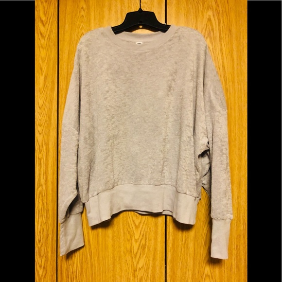 Old Navy Tops - Old Navy light gray terry cloth sweatshirt